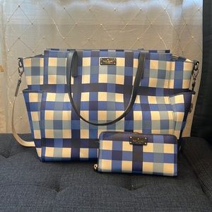 Kate Spade Diaper Bag with matching wallet